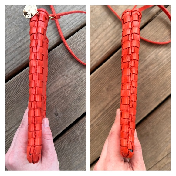 Clare V Woven Poche Red Crossbody - Picture 13 of 16